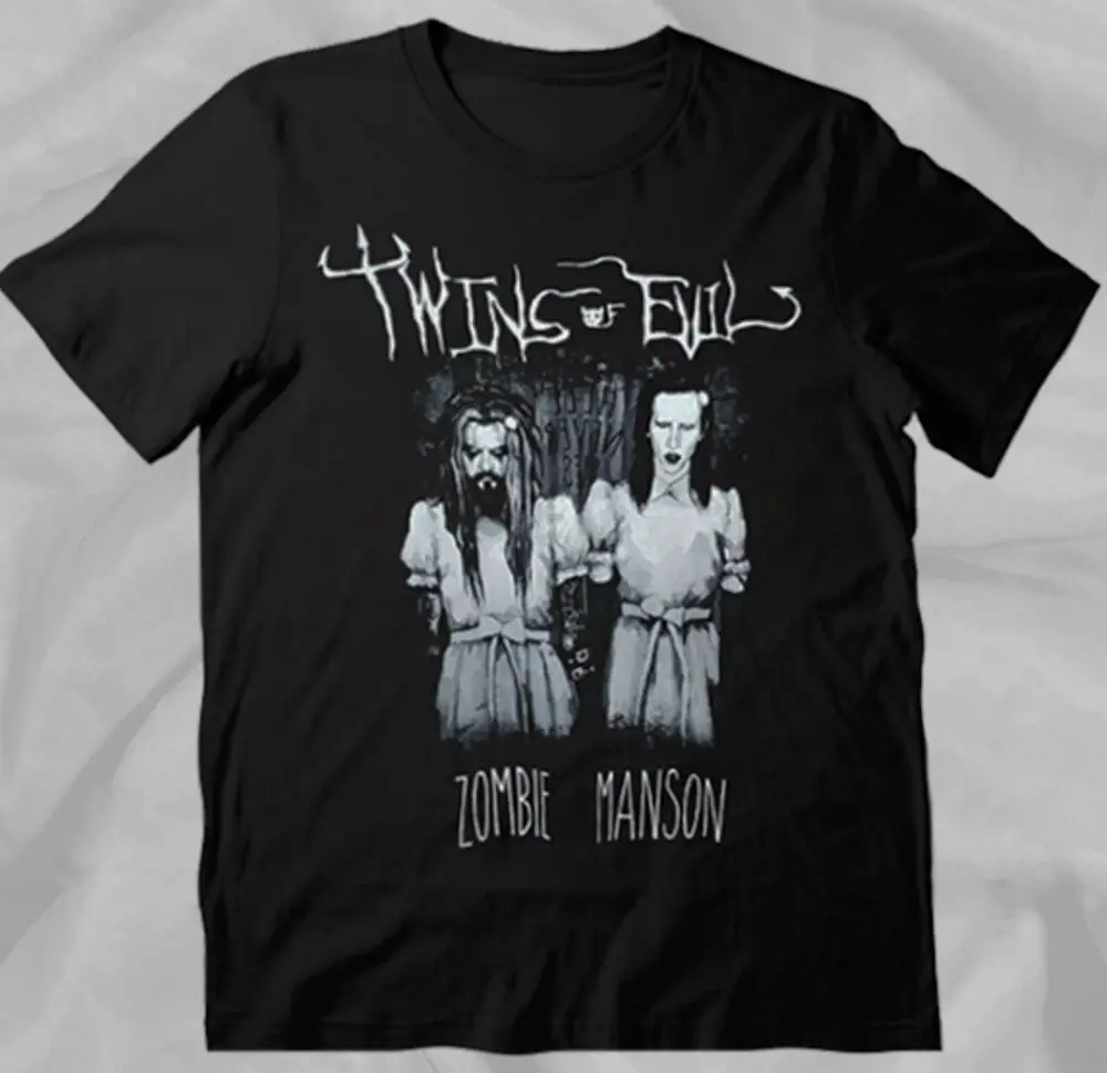 

Rob Zombie Marilyn Manson Twins of Evil Retro Rare Black T-Shirt