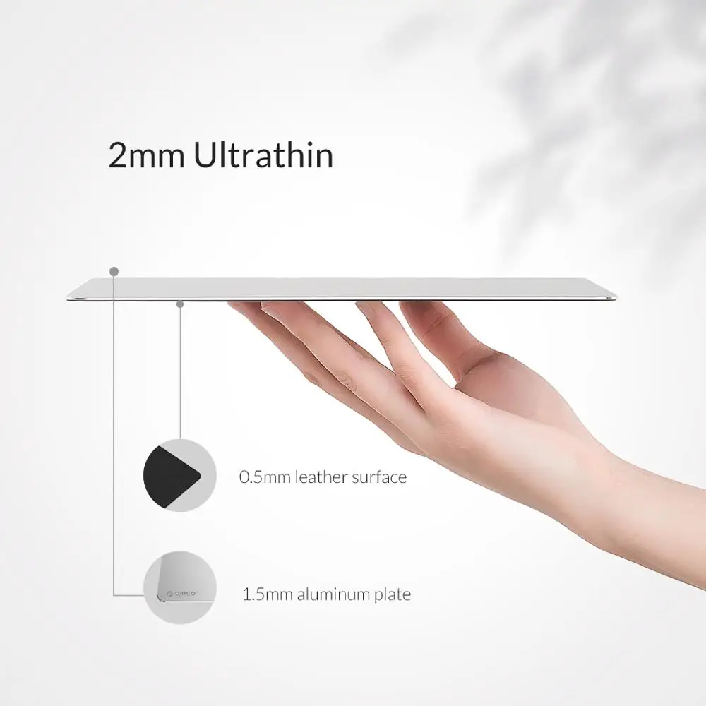 ORICO AMP2218 AMP3025 Mouse Pad Aluminum Alloy Hard Smooth Slim Double Side Waterproof Custom Gaming Mousepad PC Accessories
