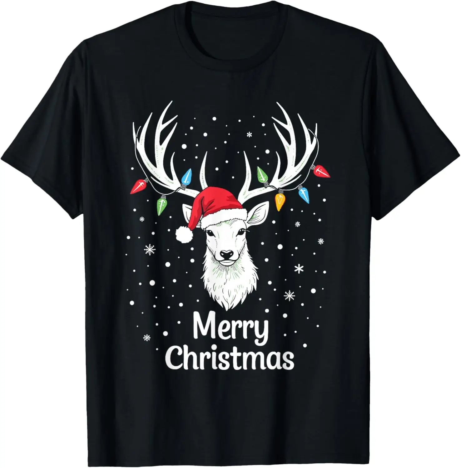 عيد ميلاد سعيد الرنة عيد الميلاد قمصان احتفالية جمعات الشتاء التي شيرت طاقم الرقبة قصيرة الأكمام