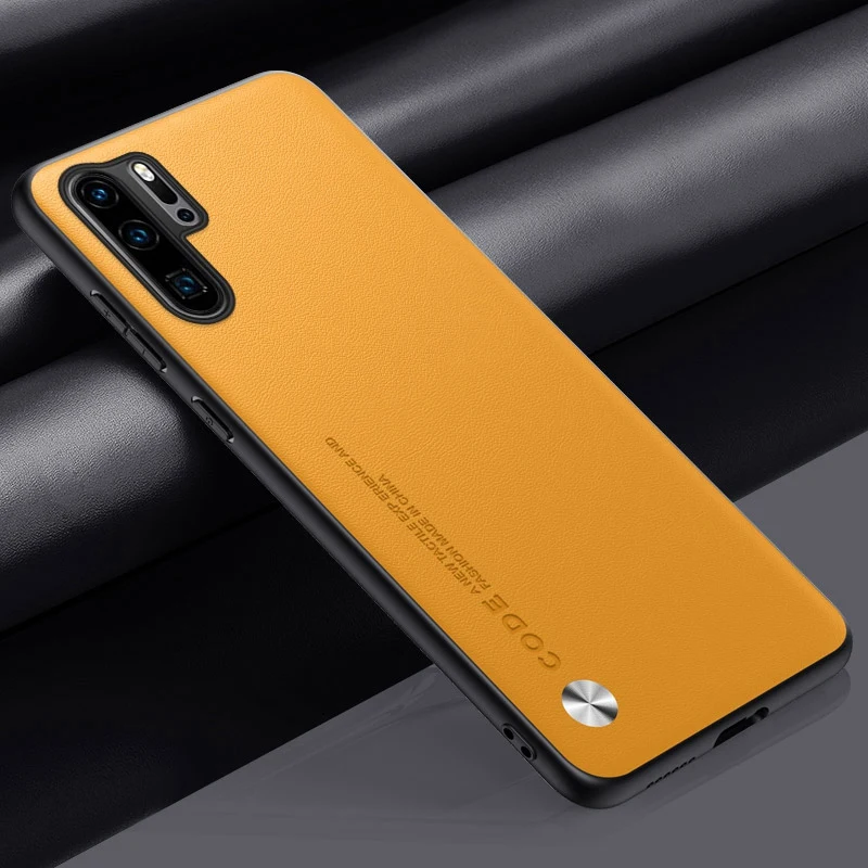 Luxus PU Ledertasche Für Huawei P30 Pro Zurück Abdeckung Matte Silikon Voller Schutz Telefon Fall Für Huawei P30 P30Pro Coque