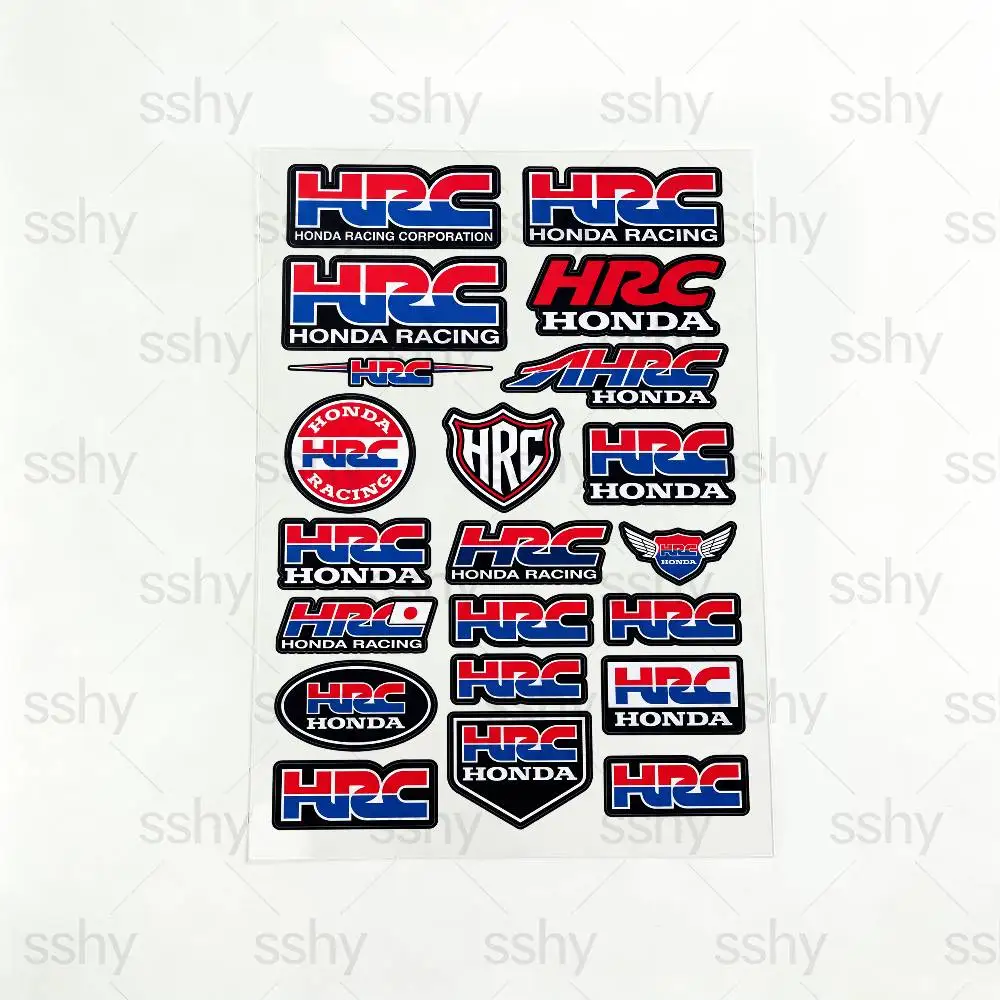 

FOR HONDA HRC H WING Waterproof Reflective Motorbike Stickers Easy Peel Removable Decals for Motorcycle Car