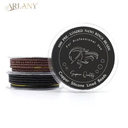 ARLANY 500Pcs Pre-Loaded Hair Extension Nano Rings 3mm Nano Copper Micro Rings Beads For Human Hair Extensions Tool