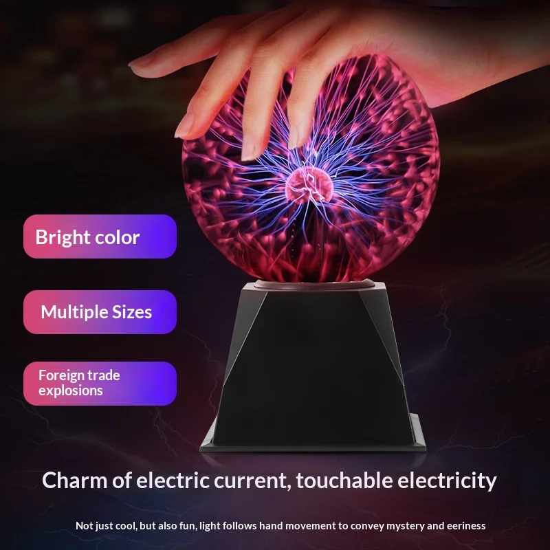 Generic Plasma Ball USB Sound Touch Control Magic Static Night Light For Home Party Bedroom Decor