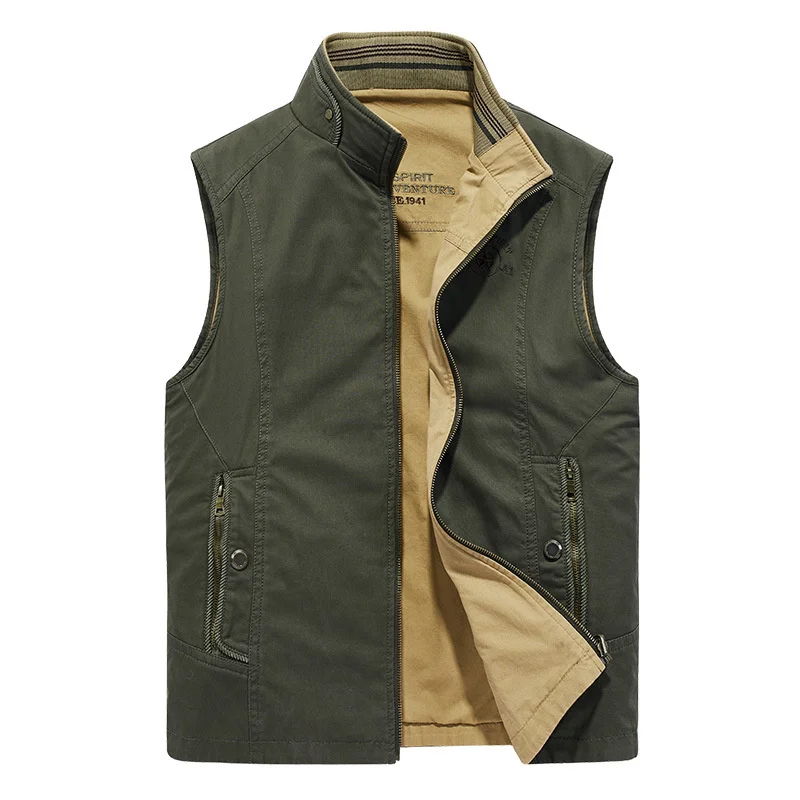 

Spring Outdoor Vest 2023 Men's Camping Jacket Fashion Large Sleeveless Tank Top Coat