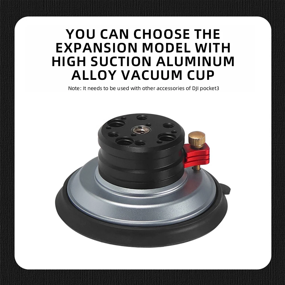 Крепление на вакуумную присоску для DJI Pocket 3, мультирасширительное автомобильное лобовое стекло, держатель для приборной панели, адаптер, аксессуары для настольного крепления