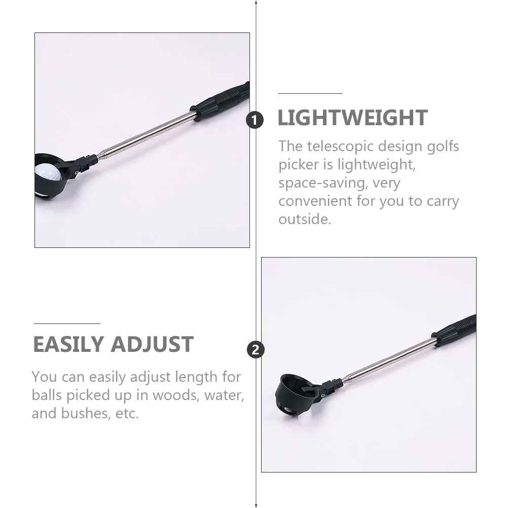 

Golf Ball Retriever Telescopic Picker Stainless Steel Shaft Lightweight Durable Adjustable Length Woods Water Bushes Portable
