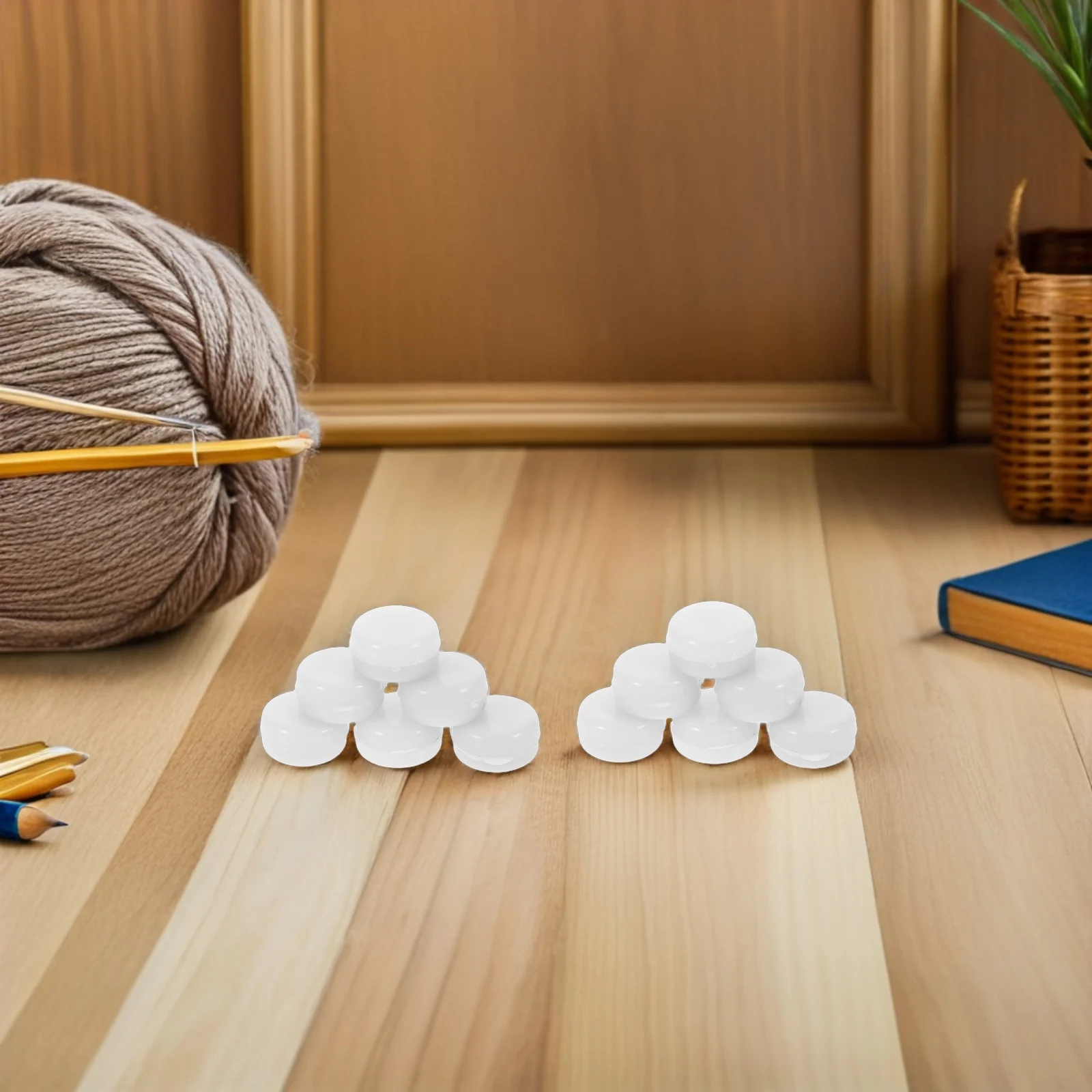 

20Pcs Baby Safe Rattle Insert Plastic Noise Maker Replacement Rattle Balls Flat for DIY Shaking Infant Sensory Development