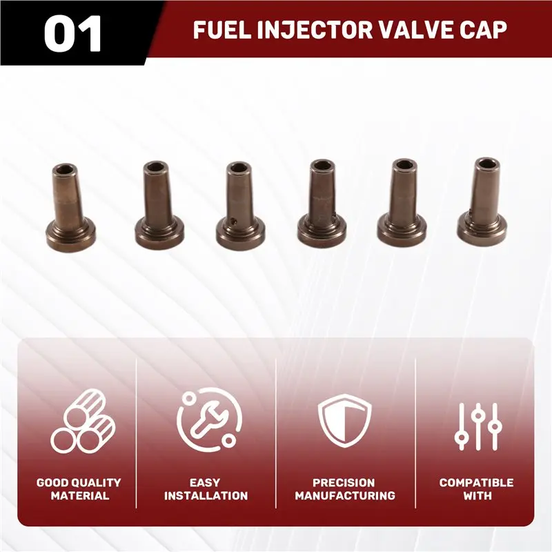 6PCS Fuel Injector Valve Cap 043 044 For F00VC01022 F00VC01033 For 0445110141 0445110084 0445110087 0445110102 Injector