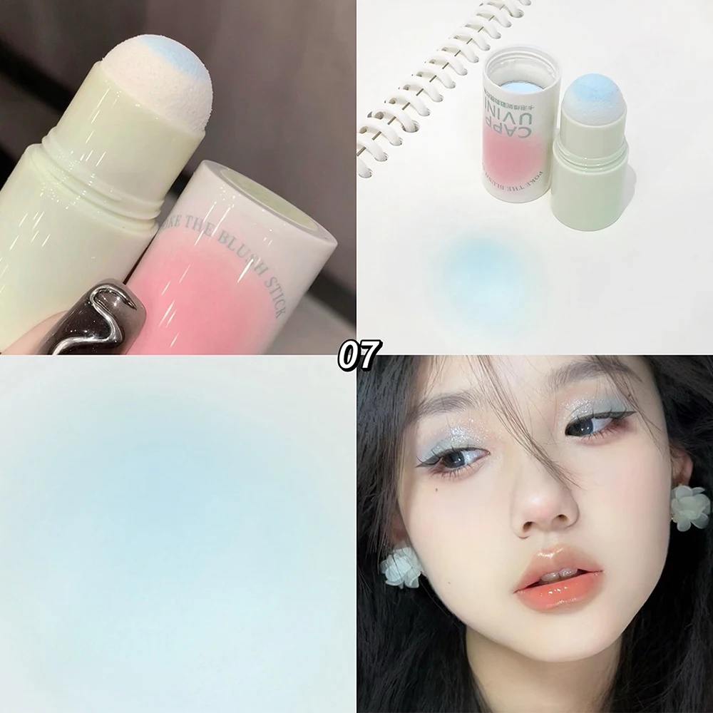 Cappuvini couleur Monochrome Poke Blush bâton fard à joues pour Extension de joue couleur mat faible Saturation maquillage Rouge