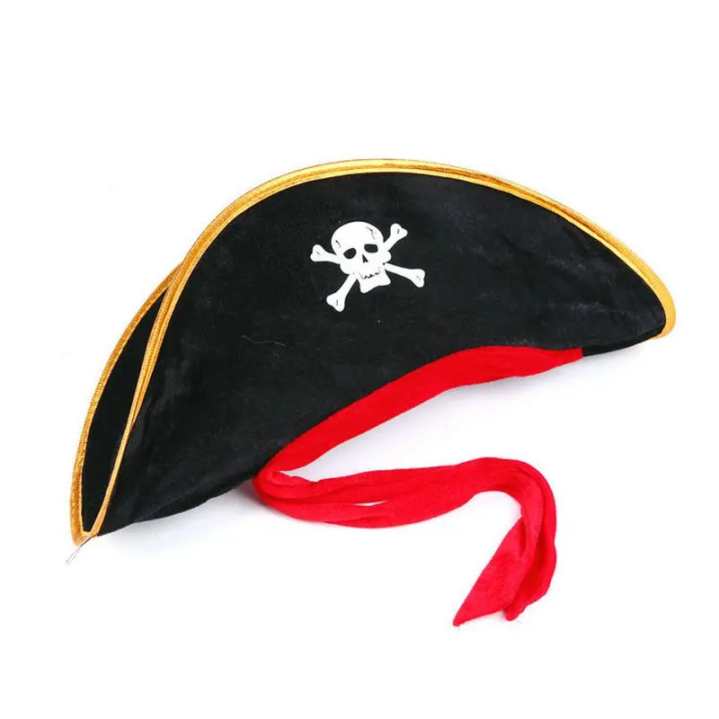 Halloween Red Streamer Pirate Hat Funny Costume Special Effects Party Party Role Play Stage Show Props Festival Carnival Costume