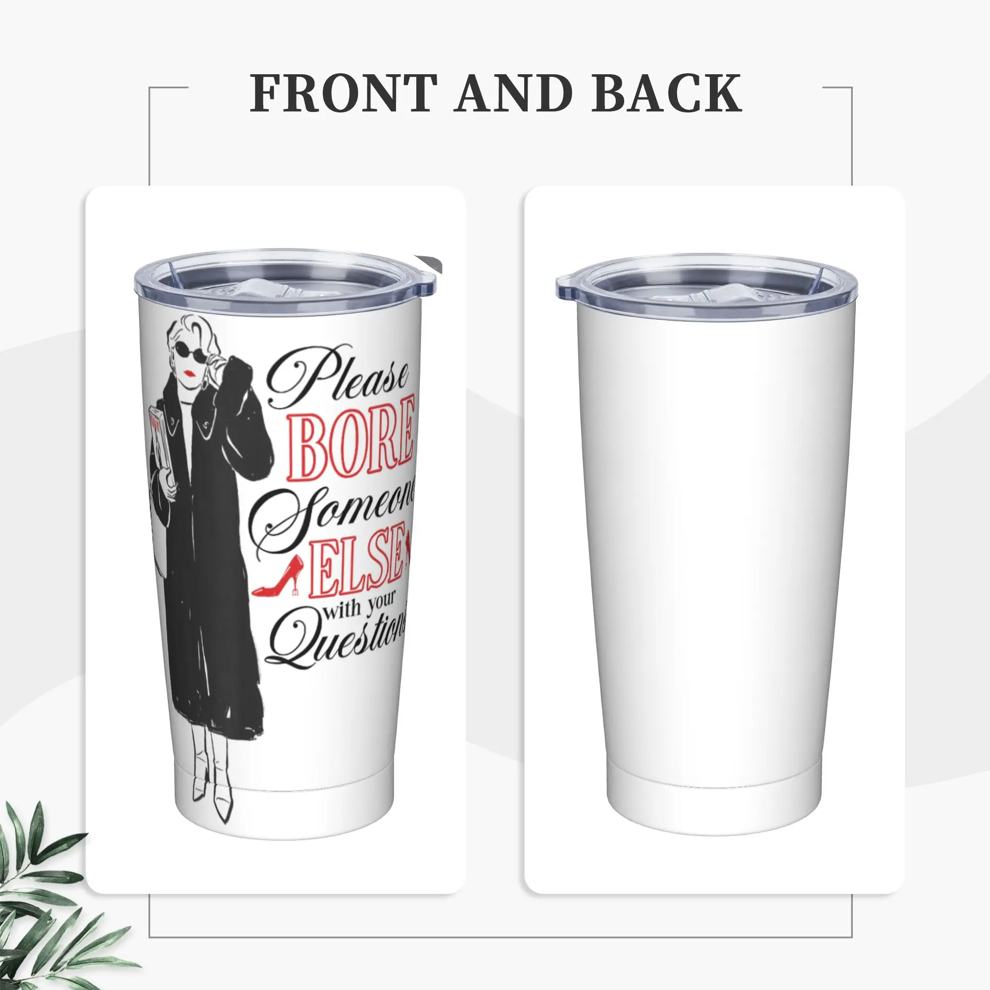 Miranda Sassy Quote Tumbler  Hot Drinks Insulated Stainless Steel Coffee Mug Graphic Mugs Cup
