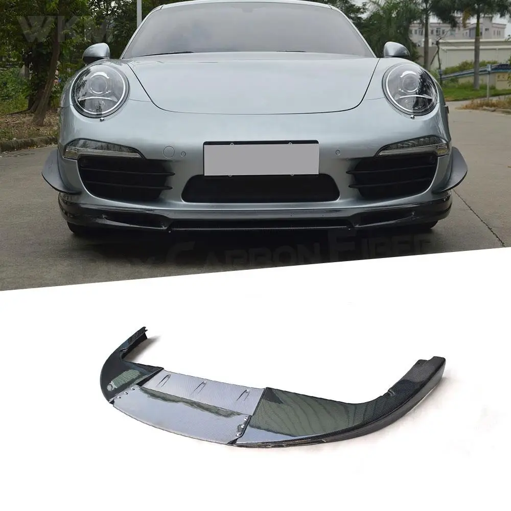 

Передний бампер из углеродного волокна, спойлер, фартук, подходит для Porsche 911 991 GT3 2012-2015, защита лопаты для подбородка, крышка