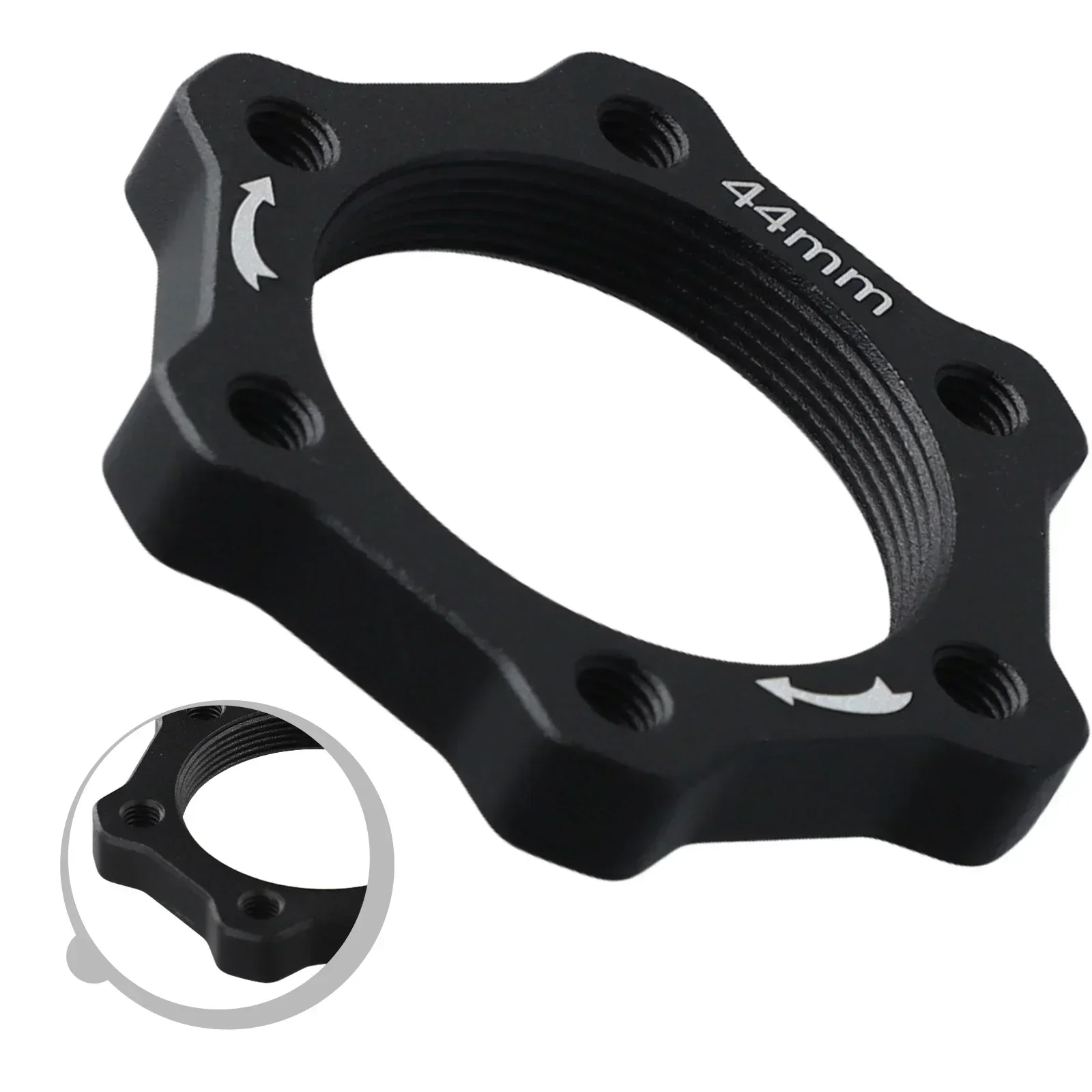 44mm Bicycle Bike Rotary Screw Thread Hub Flange Adapter Brake Disc Rotor Base Bike Hub Center Lock Conversion 6 Hole Adapter