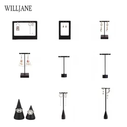 Gehobene Tropfen Ohrringe hängen Rack Lagerung Metall Organizer Ring Ohr stecker Schmuck Display Ohrring halter Ständer t Turm mit Löchern