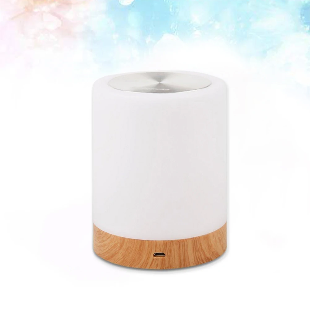 

Wood Grain Night Lamp Bedside Table Lamps Warm White Color Touch Control 12 Hours Lighting Bedroom Living Room