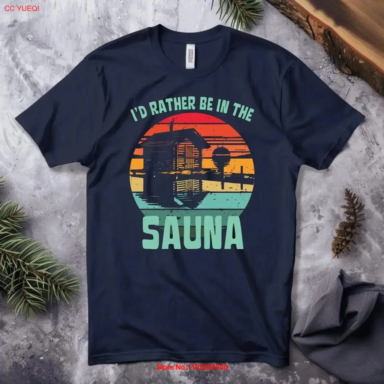 Preferiría estar en la Sauna camiseta Finlandia vintage lavado estirado elegante ligeramente Casual homme streetwear vintage lavado