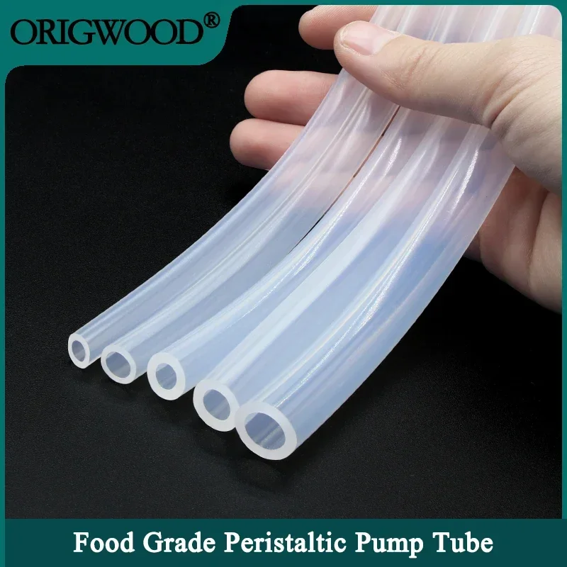 

1M Peristaltic Pump Tube ID 0.8 1 1.6 2.4 3.2 4.8 6.4 7.9 9.6 12.7mm Soft Silicone Hose Flexible Nontoxic Transparent Food Grade