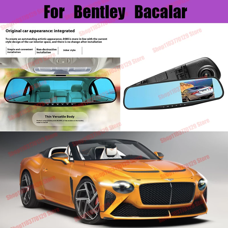 

For Bentley Bacalar High definition dual lens driving recorder with front and rear dual recording reverse images Car dvr