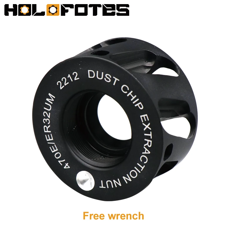 Spindle Dust Removal Nut OZ25 ER20UM ER25UM ER32UM ER40UM Free Wrench 24000RPM Spindle Dust Extractor Nut for CNC Router