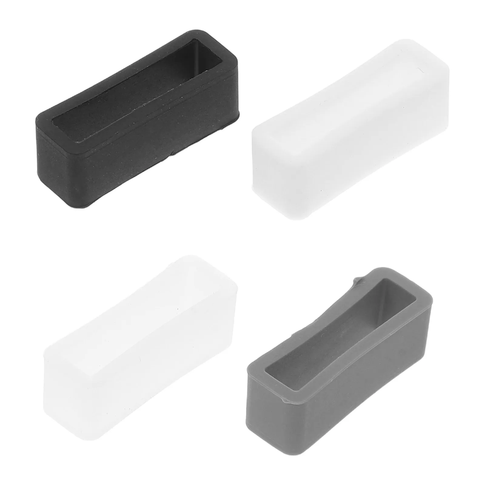 Kit com 4 Anéis de Silicone de 12mm para Pulseira de Relógio, Fivela e Aro para Acessórios de Smartwatch, Substituição de Pulseira de Fitness Tracker,