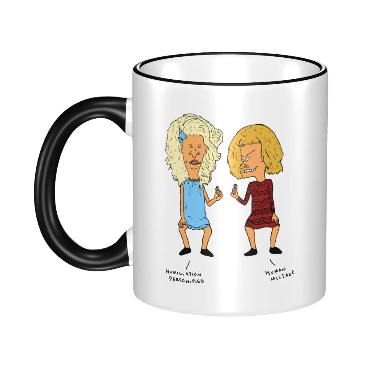 

Beavis And Butthead Gift Mug for Kids Adult Kawaii 90s Funny Music Cartoon BB Tea Cup Present for Home