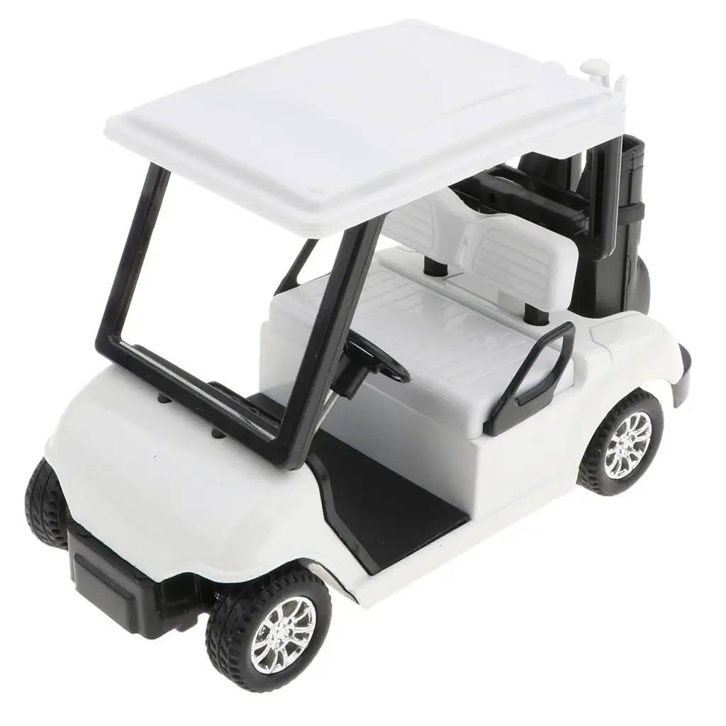 1:20 Mini Alloy Pull Back Golf Cart w/Clubs Vehicles Car Toy White