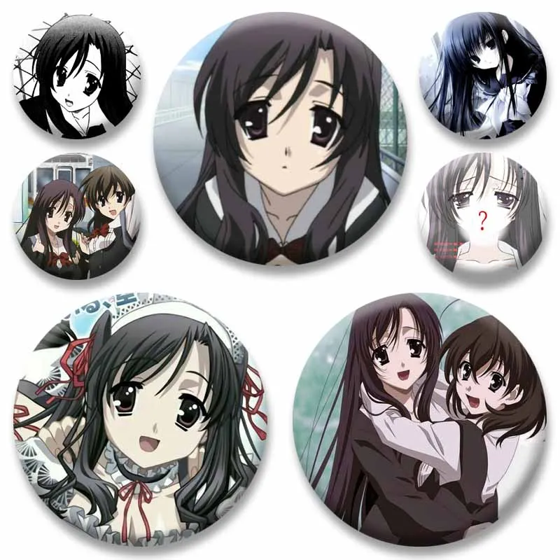 

Anime Figure Kotonoha Katsura Sekai Saionji Can Badges Round Exquisite Cartoon Brooches Cosplay Lapel Pins for Clothes Backpack