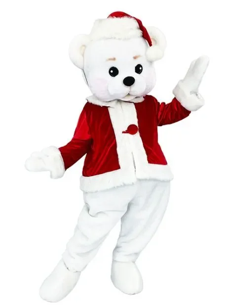 クリスマスベアマスコットコスチュームレッドサンタスーツ広告ウォーキングドール服ハロウィンカーニバルパーティーファッション衣装