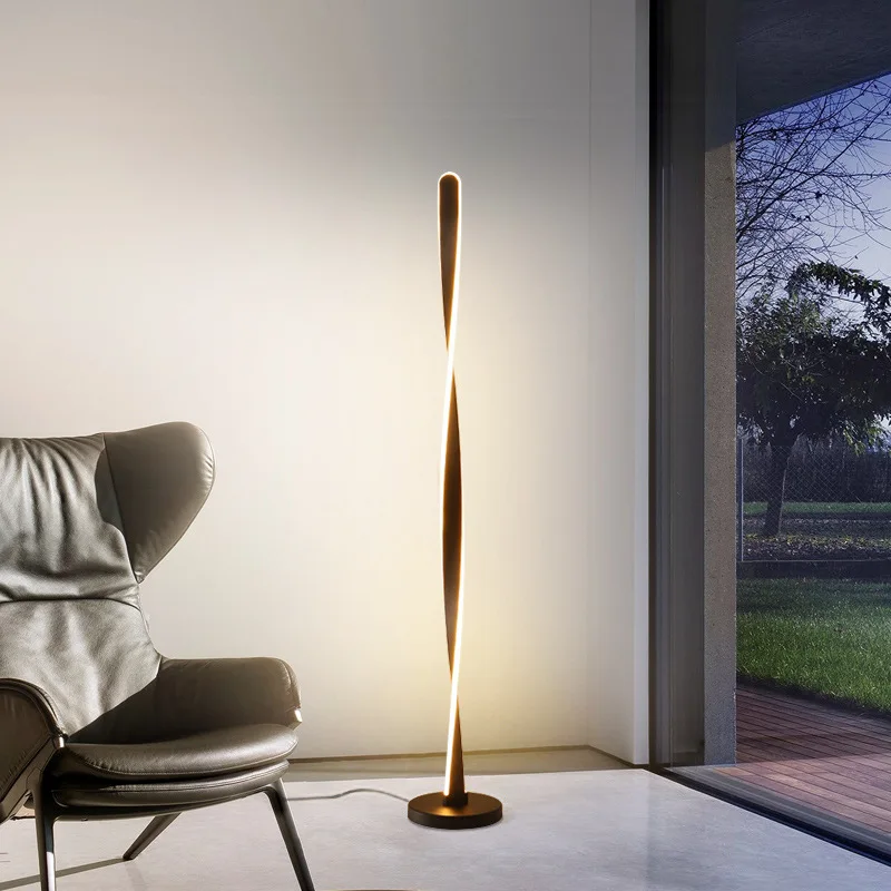 remote dimming led floor lamp para sala e decoracao do quarto aluminio acrilico forma espiral iluminacao interior stand moderno 2023 01