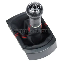 For Seat Ibiza 2002 2003 2004 2005 2006 2007 2008 2009 2010 Car-Styling 6 Speed Gear Stick Shift Knob With PU Leather Boot