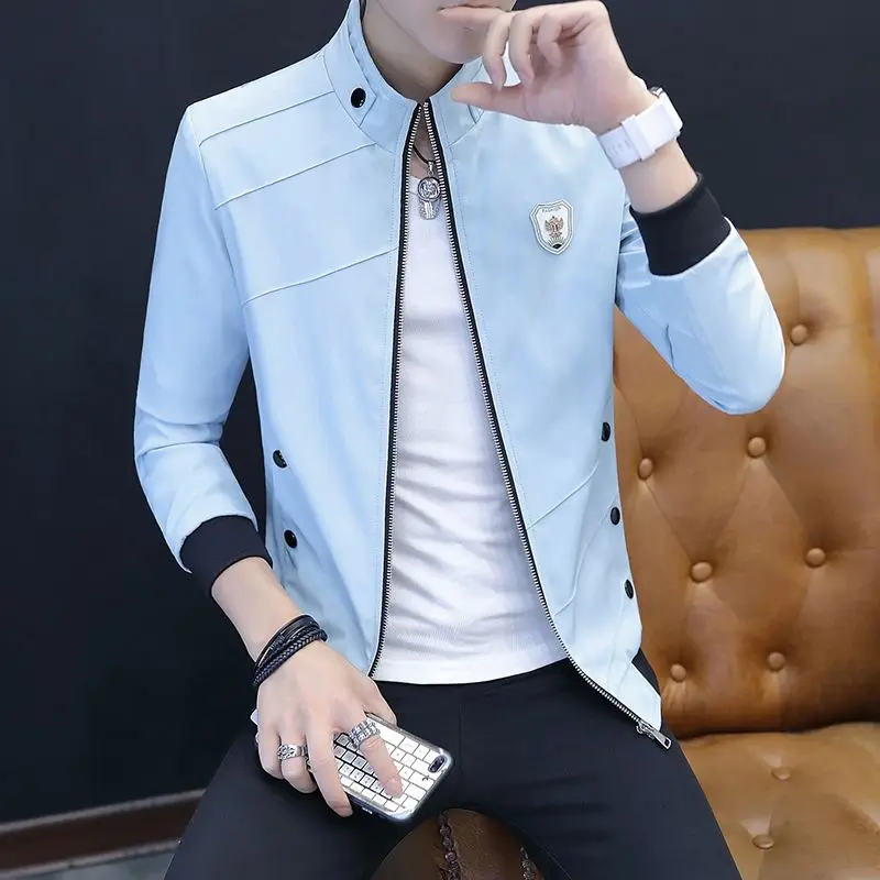 Jesienno-zimowa moda KPOP w stylu Harajuku Slim dopasowane koszulki luźna, luźna kurtka zapałka z pluszowym zamkiem z długim rękawem