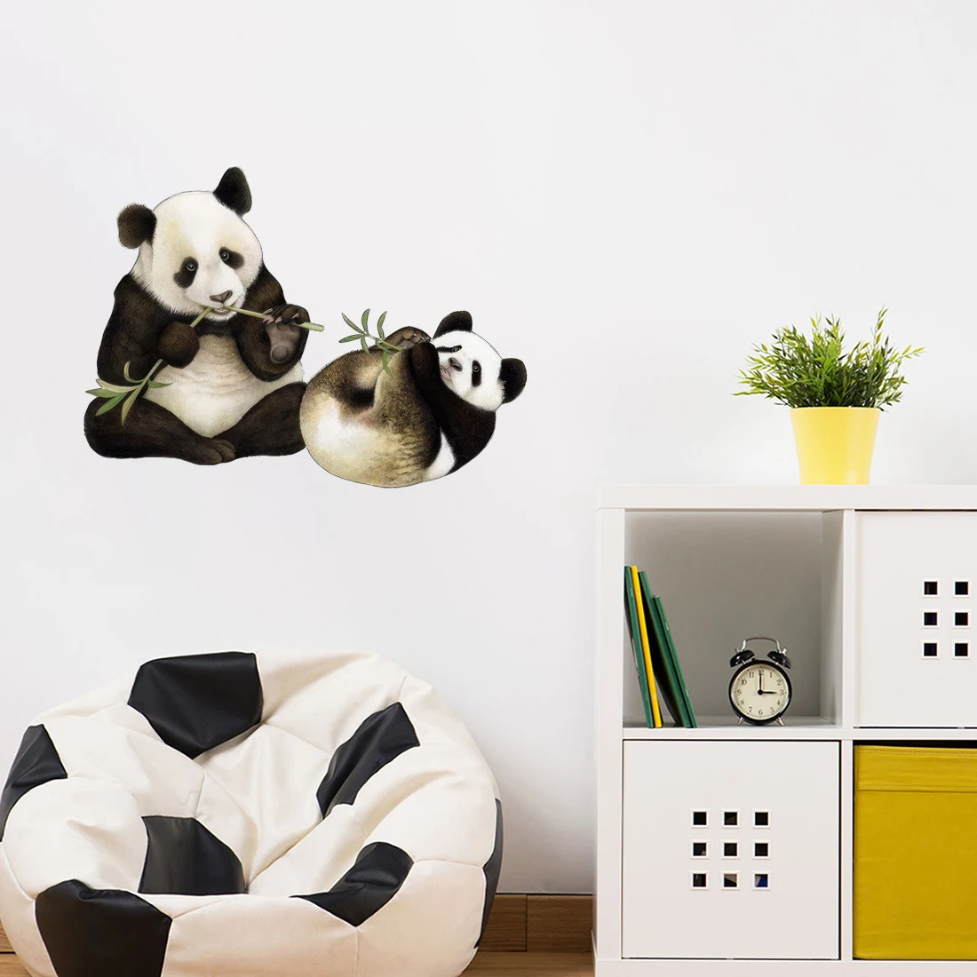 Three Ratels QB36 Cute Panda Stickers for Home Decoration Computer Car decals