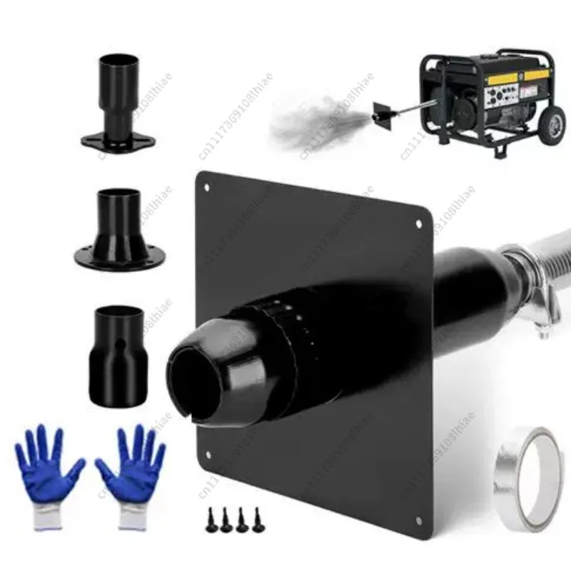 Heat Insulated Wall Mount Bracket Generator Exhaust Muffler Extension Kit Safe Waste Gas Ventilation Parts