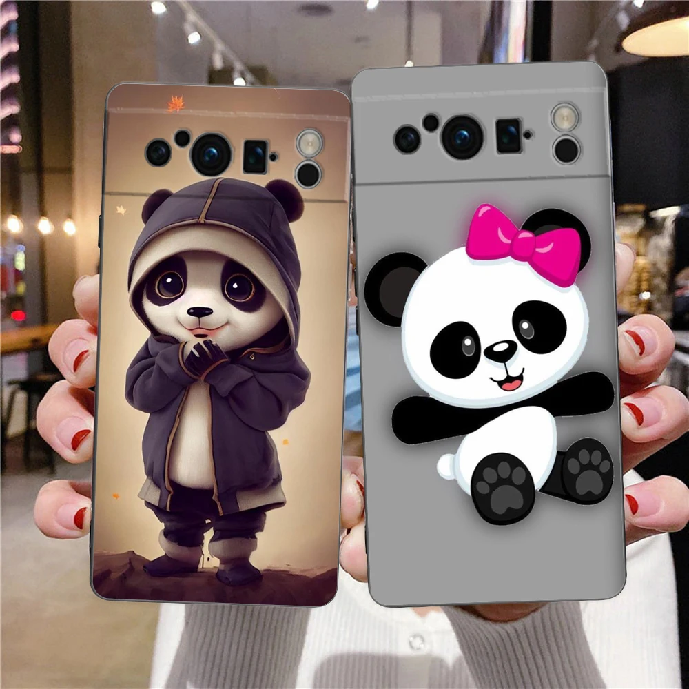 

Cute Animal Panda Phone Case Cover for Google Pixel 8 7 6 7A 6A Pro 5G Shockproof Silicone Soft 8 Pro 5G Shell Fundas Coque Bags