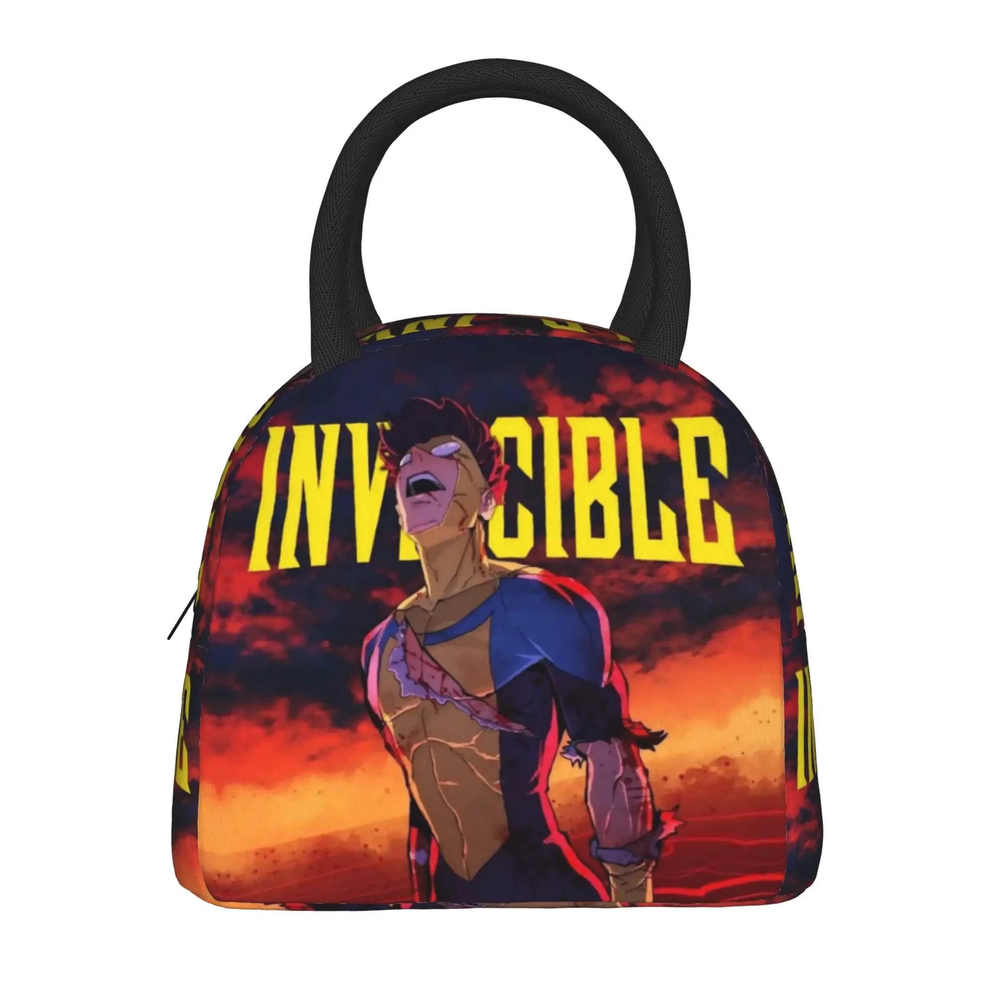Invincibles Comic Insulated Lunch Bag for Men Women  Food Bag Reusable Thermal Cooler Lunch Boxes For Work