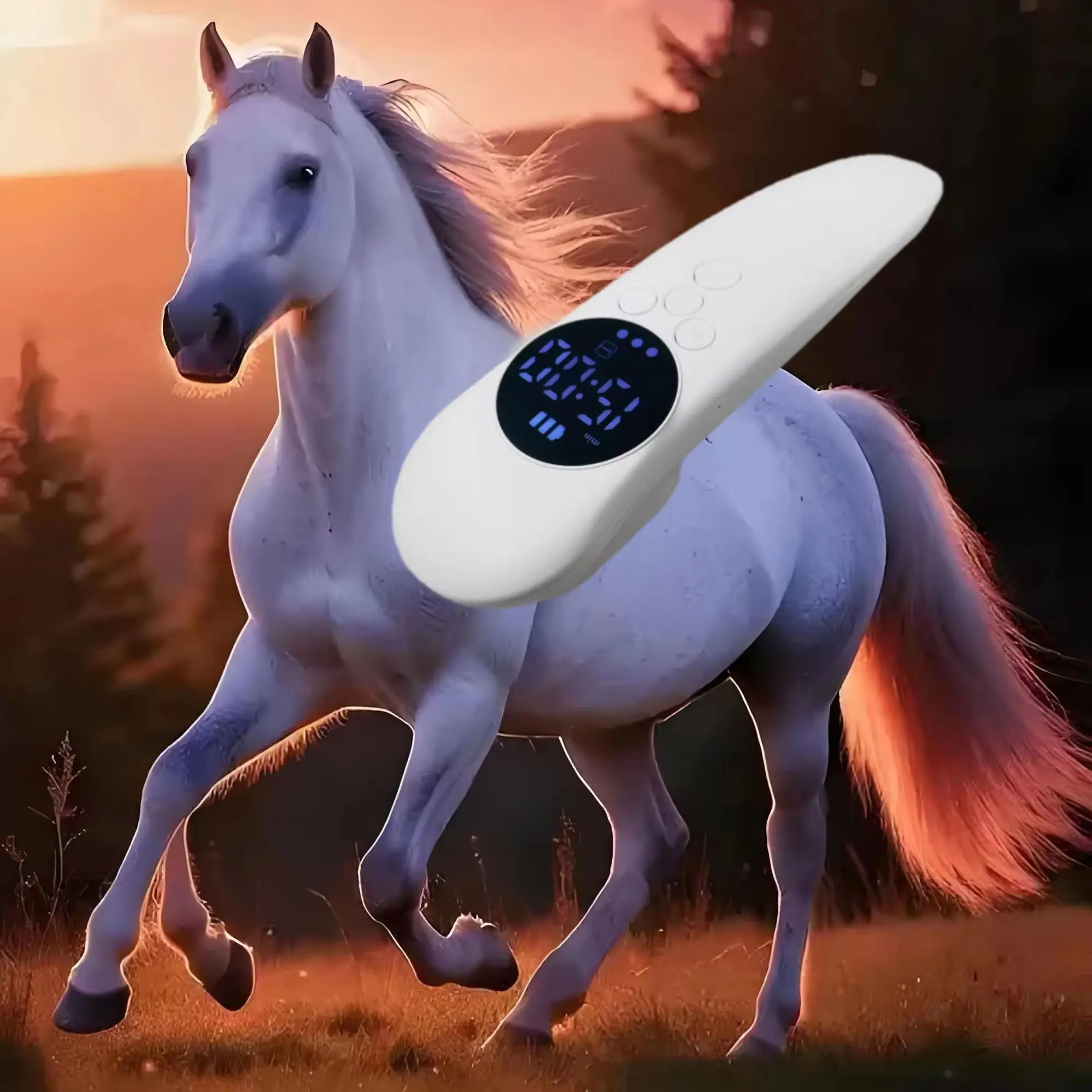 

Rechargeable Red Light Device for Equine - Cold Laser for Sore Muscles, Joint Pain & Wound Care - Easy to Use Handheld
