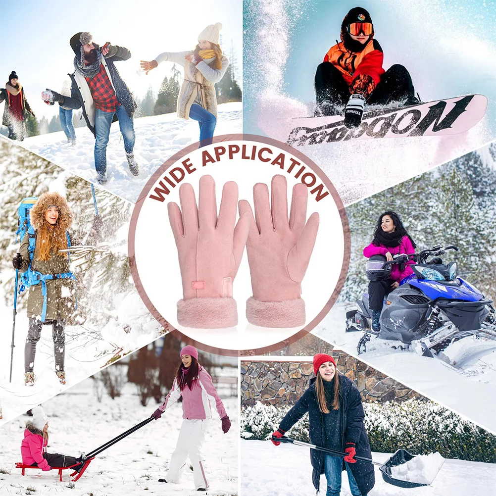 

1Set Heated Gloves Portable Warm Hand Warmers for Electric Bike Riding Christmas Gift Winter Thermal Gloves for Men