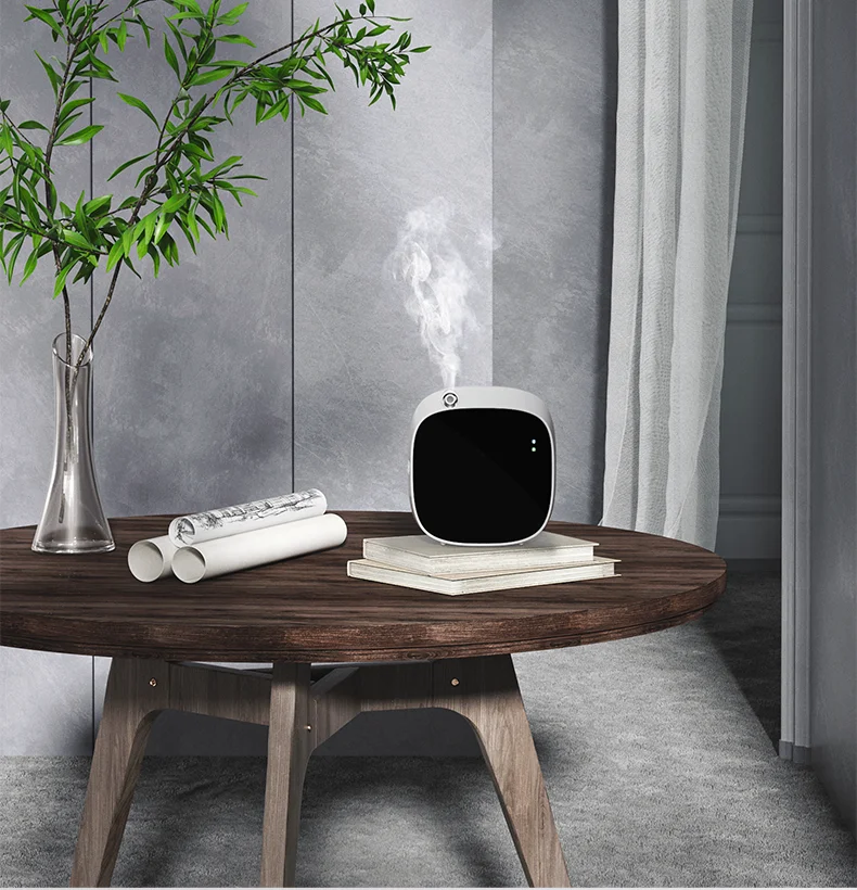 SCENTA OEM Bluetooth App Scent Diffuser Machine Nebulizer Electric Air Oil Diffuser Battery Operated Wall Mounted Aroma Diffuser