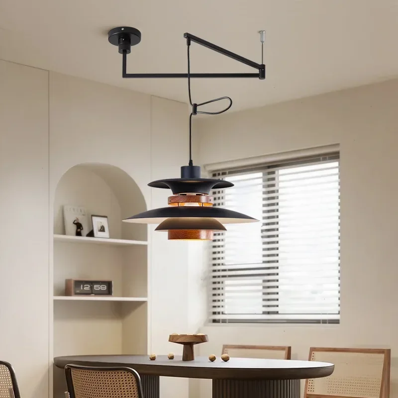 

Danish retro restaurant pendant lamp Zen style flying saucer lamp dining table dining room South Asian bar counter study lamp