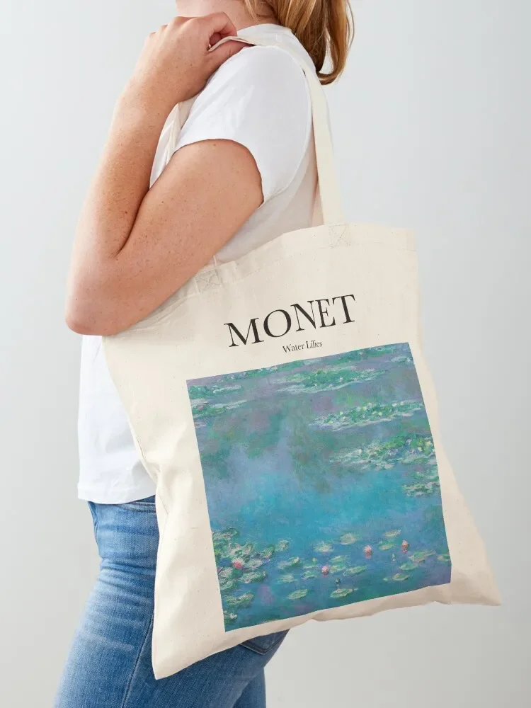 Monet - Water Lilies Tote Bag tote bag woman shopping bag Custom Women's bags Canvas Tote