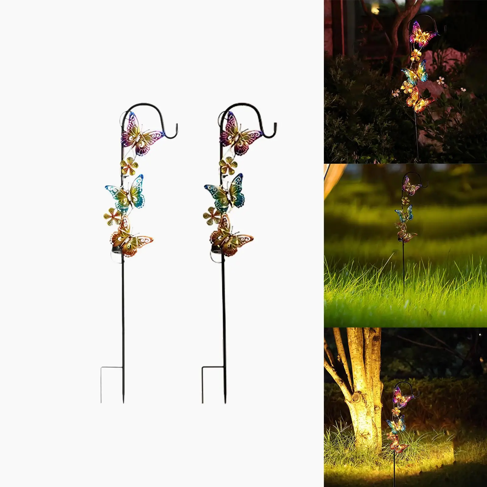 

Solar Garden Stake Lights Lighting Outdoor Garden Ornament Sturdy Butterfly Stake Light for Backyard Walkway Path Patio Porch
