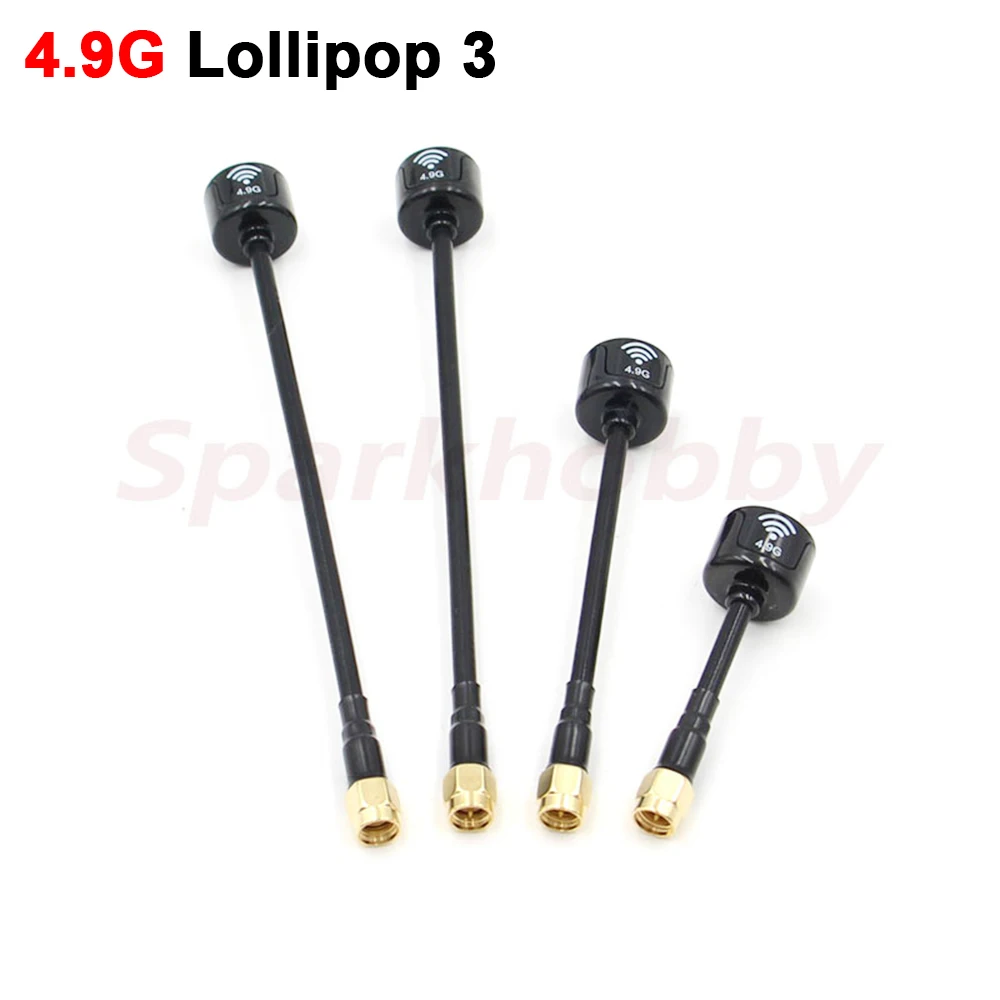 Lollipop 3 RHCP 4.9G Image Transmission Antenna 60/100/150mm Length SMA/RP-SMA Interface for RC Transmitter Receiver Drones DIY