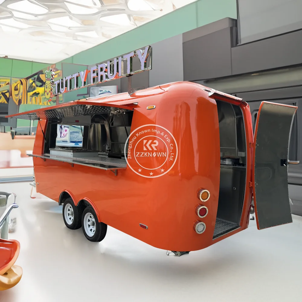 รถเข็นขายอาหารแบบเคลื่อนที่ได้ตู้ไอศกรีมตู้ขายอาหารมีช่องสแตนเลสแบบมีจุดออสเตรเลียมาตรฐาน