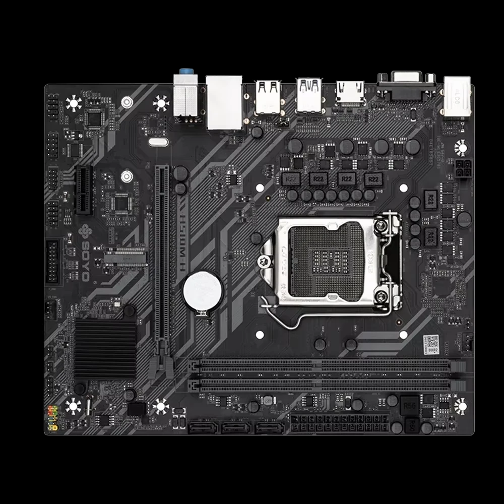 

SOYO H510M-H Motherboard M-ATX Intel LGA 1200 Socket Support 10th/11th Generation Core CPU DDR4 SATA3.0 M.2 NVME PCI-E 4.0