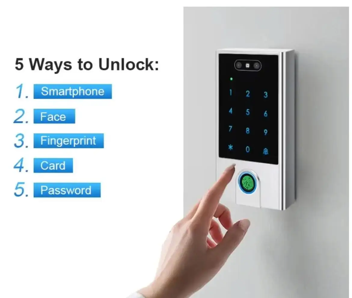 VF5 Tuya wifi SmartLife APP Gesichtserkennung Biometrie Tür RFID fingerabdruck Eintrag Smart Access Control System Mit Smartphone