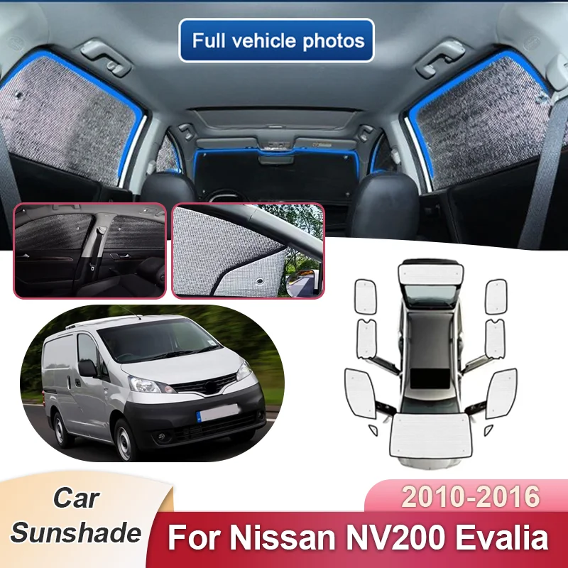 Parasoles para coche Nissan NV200 Evalia Vanette 2010 2011 2012-2016, cubierta completa para parabrisas, visera Anti UV, accesorios para automóviles