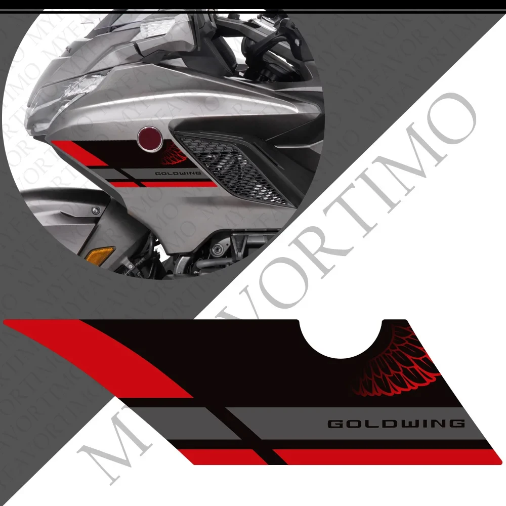 Protetor de roda Tank Pad Adesivos, Corpo Fender Shell, decalques de pára-brisa, Honda Goldwing GL1800 F6B Tour, 2018-2024