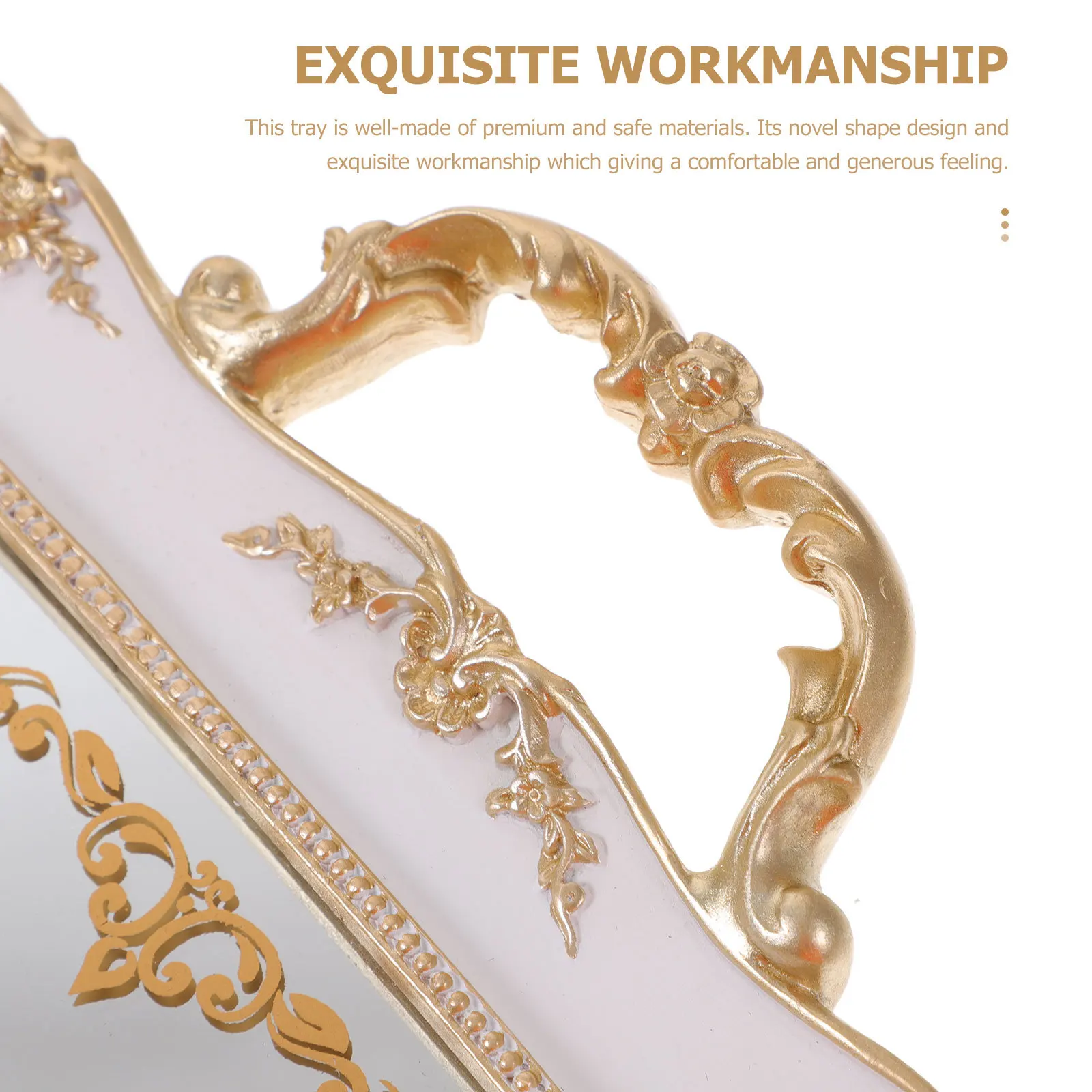 

Vintage Nordic Style Mirror Surface Jewelry Display Tray Elegant Jewelry Dish for Home Organization Dresser Decoration Perfume