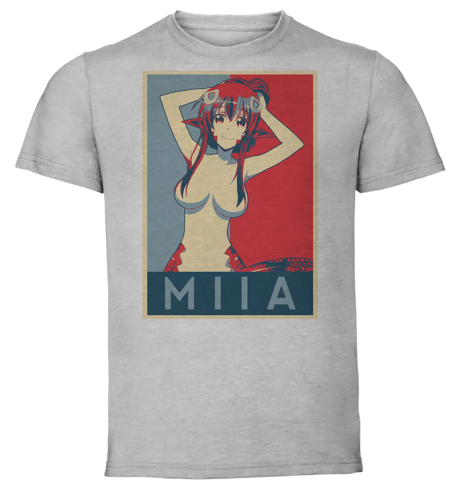 

Gray T-Shirt - Propaganda Knit - Monster Musume - Miia-