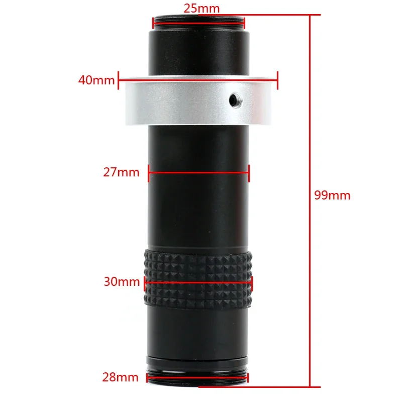 1-130X Zoom C-mount Long Focus Lens 40/50mm Adapter Ring For Industry Phone Repaired PCB Solder Digital Microscope Camera - Image 5